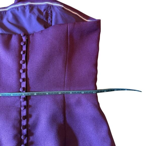 Elliatt Strapless Purple Midi Dress with Ruffle Detail | Size Small 812B2 - Picture 13 of 15